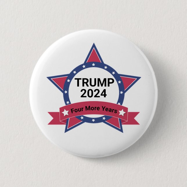 Rond 5 Cm Bouton d'élection de Trump 2024. Badge (Devant)