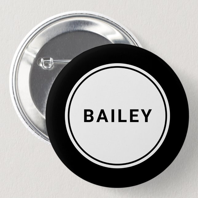 Rond 5 Cm Bouton d'épingle de badge de nom personnalisé (Créateur téléchargé)
