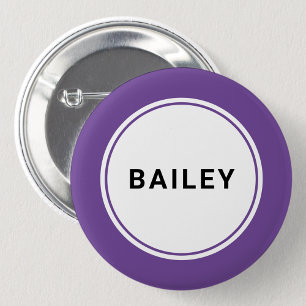 Rond 5 Cm Bouton d'épingle de badge de nom personnalisé