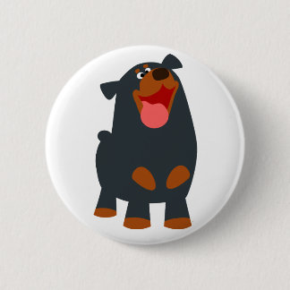 Rond 5 Cm Bouton Rottweiler de dessin sympa Badge