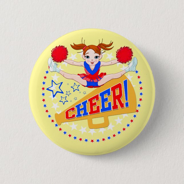 Rond 5 Cm Cheerleader Badge (Devant)