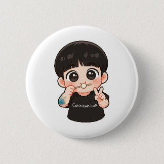 Rond 5 Cm Chibi Music Pin – Golden Era Inspired Badge