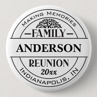 Rond 5 Cm Classic Family Reunion Button Custom Text Badge