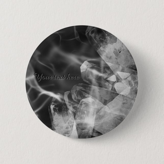 Rond 5 Cm Custom black crystal badge  (Devant)