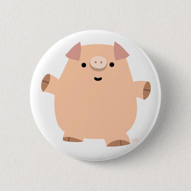 Rond 5 Cm Cute Fun Cartoon Pig Button Badge (Devant)