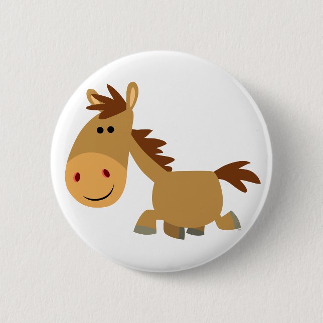 Rond 5 Cm Cute Sweet Cartoon Horse Button Badge (Devant)