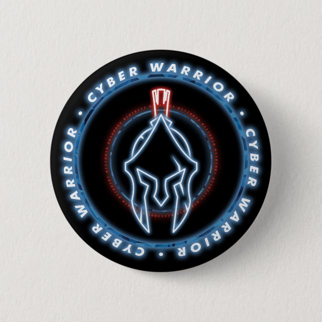 ROND 5 CM CYBER WARRIOR BADGE SEAL (Devant)