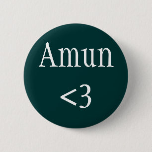Rond 5 Cm Dieu égyptien - Amun badge d'amour