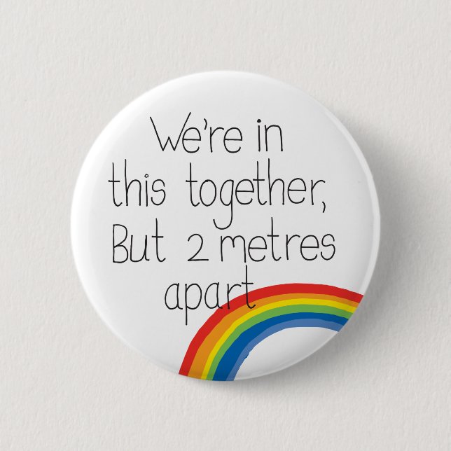Rond 5 Cm Distance sociale ensemble badge (Devant)