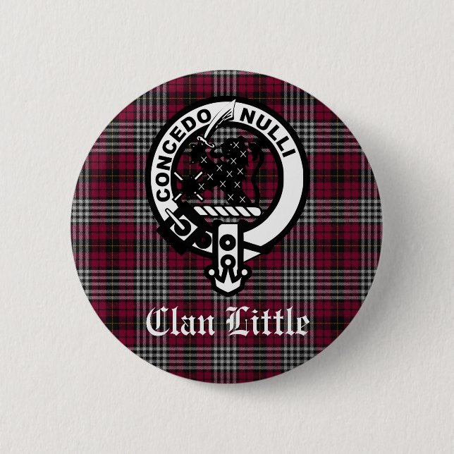 Rond 5 Cm Écosse Clan Little Crest Badge et Tartan Custom (Devant)