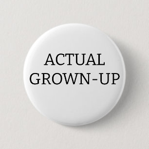 Rond 5 Cm Effectif Grown up 18 plus 21e anniversaire badge d