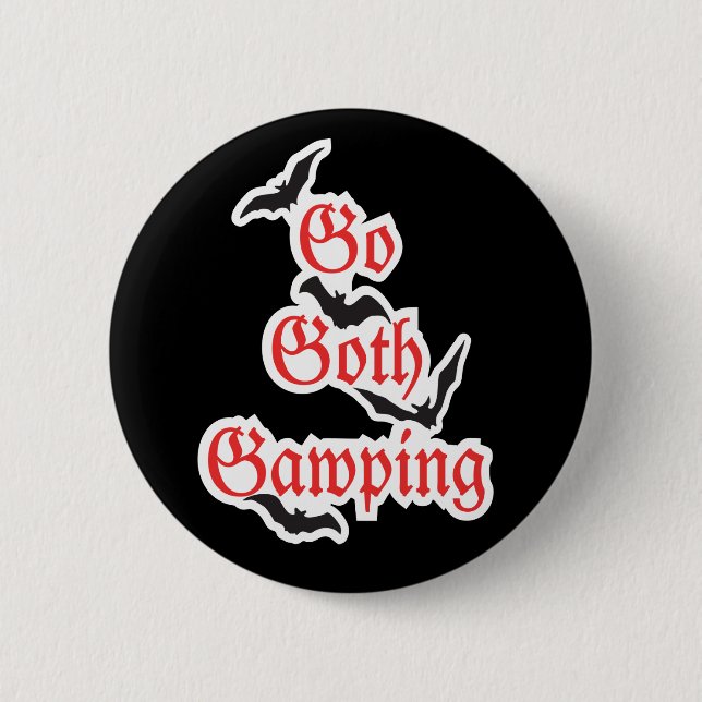 Rond 5 Cm GO GOTH GAWPING Whitby Gothic Weekend Badge (Devant)