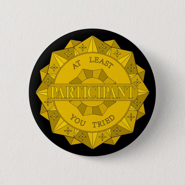 Rond 5 Cm Gold Star pour le badge de participation (Devant)