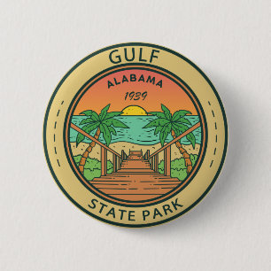Rond 5 Cm Gulf State Park Alabama Circle Badge