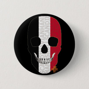 Rond 5 Cm HANDSKULL Egypt Round Badge noir B2
