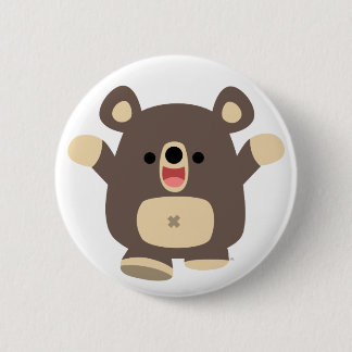 Rond 5 Cm Happy Cartoon Black Bear badge bouton