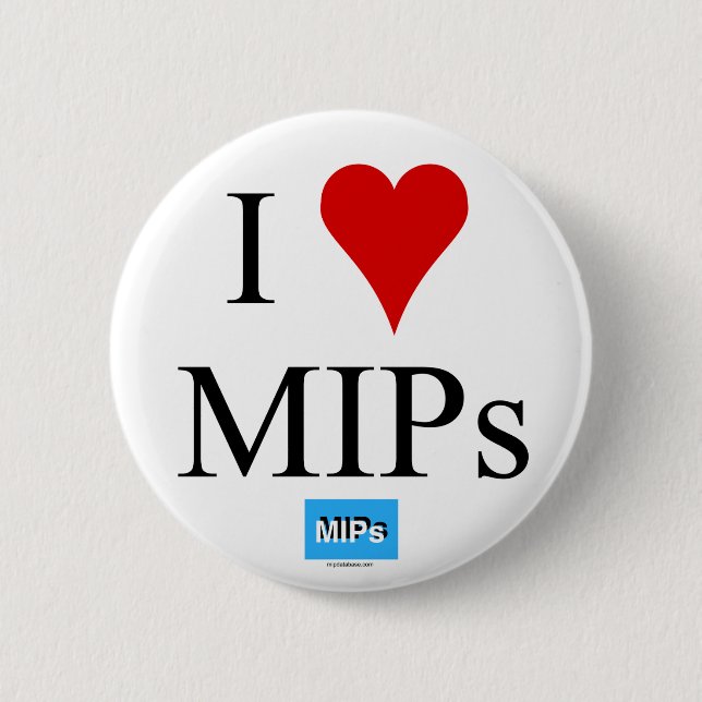 Rond 5 Cm I Love MIPs bouton ou badge (Devant)