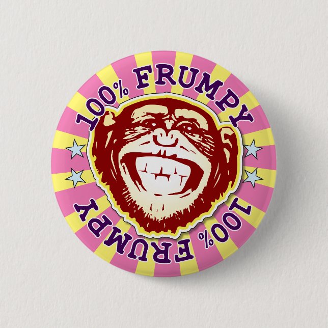 Rond 5 Cm Insignifiant 100% Funky Monkey Badge (Devant)