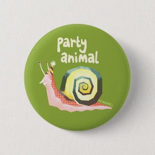 Rond 5 Cm Introvertébrés vert fête de l'escargot badge