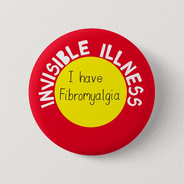 Rond 5 Cm J'ai Fibromyalgia épingle badge sensibilisation fi (Devant)