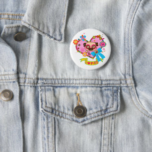 Rond 5 Cm J'Aime Les Carlins ! Badge