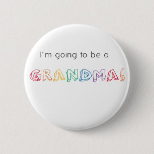Rond 5 Cm Je vais être une GRANDMA ! Badge