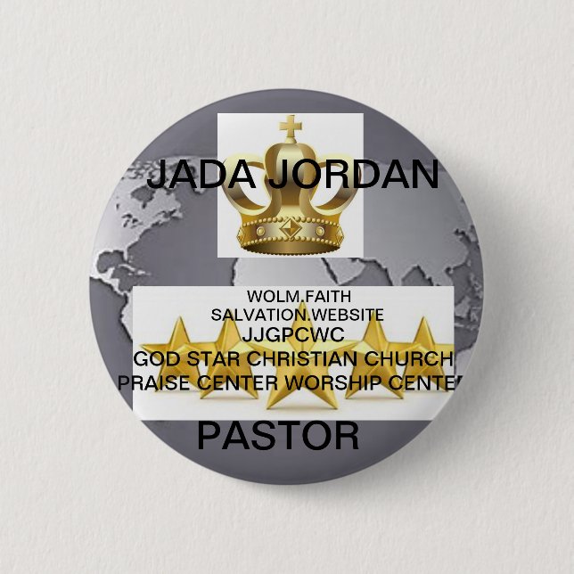 ROND 5 CM JJGPCWC DIEU STAR CHRISTIAN CHURCH BADGE ERASER (Devant)