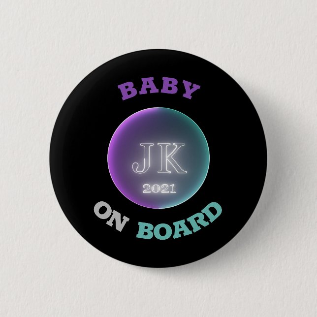 Rond 5 Cm JK 2021 Badge Baby On Bigger Letters (Devant)