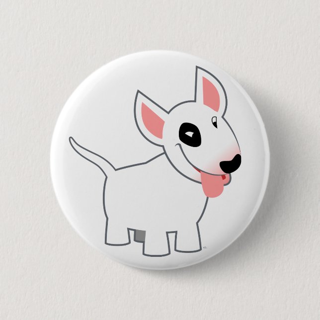 Rond 5 Cm Joli badge bouton taureau de dessin animé (Devant)