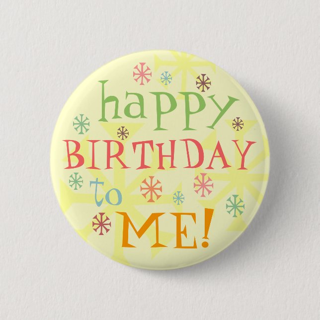 Rond 5 Cm joyeux anniversaire à moi badge bouton (Devant)