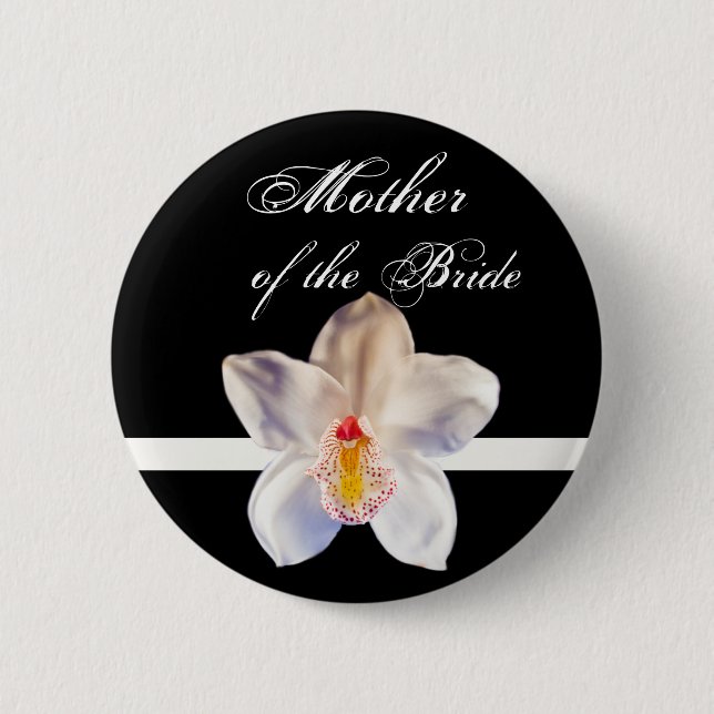 Rond 5 Cm Mère De La Mariée Mariage Badge D'Identité (Devant)