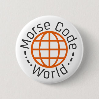 Rond 5 Cm Morse Code World badge