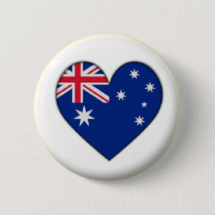 ROND 5 CM NOUVEAU ! ! - BADGE DE RETOUR DU COEUR DE L'AUSTRA