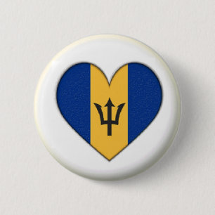 ROND 5 CM NOUVEAU ! ! - BARBADOS COEUR COEUR COEUR BADGE RET