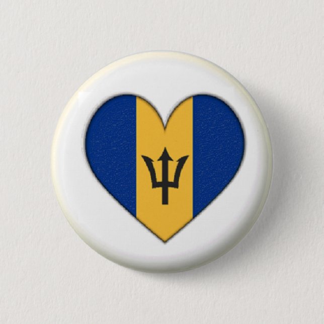 ROND 5 CM NOUVEAU ! ! - BARBADOS COEUR COEUR COEUR BADGE RET (Devant)