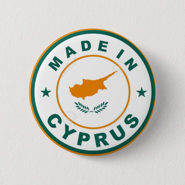 ROND 5 CM NOUVEAU ! - FABRIQUÉ DANS CHYPRE PINBACK BADGE (Devant)