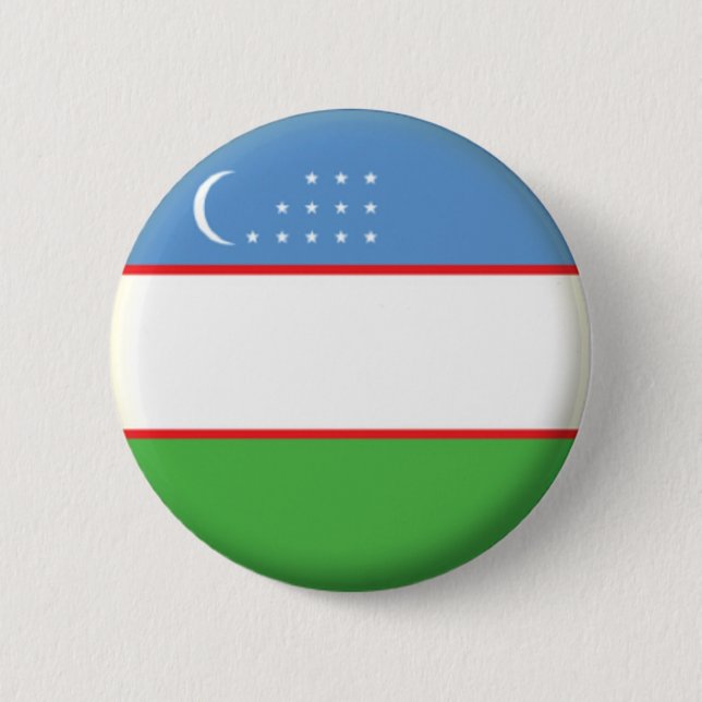 ROND 5 CM NOUVEAU ! ! - OUZBÉKISTAN BADGE DE RETOUR DU NIP (Devant)
