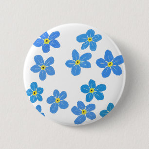 Rond 5 Cm Oubliez-moi-non-Fleurs Badge