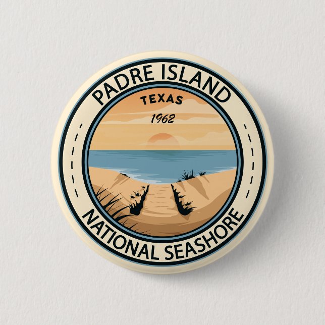Rond 5 Cm Padre Island National Seashore Texas Badge (Devant)