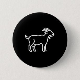 Rond 5 Cm Pocket Patch Badge Apparel Co. Chèvre Animal Mauva