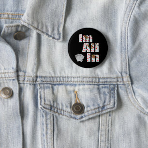 Rond 5 Cm Poker Im All In, Badge Bouton