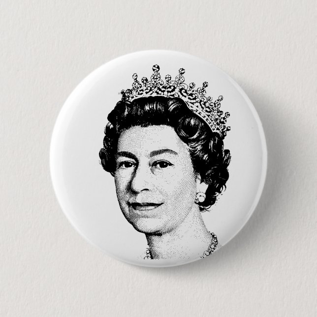 ROND 5 CM REINE ELIZABETH BADGE DE RETOUR DU NIP (Devant)
