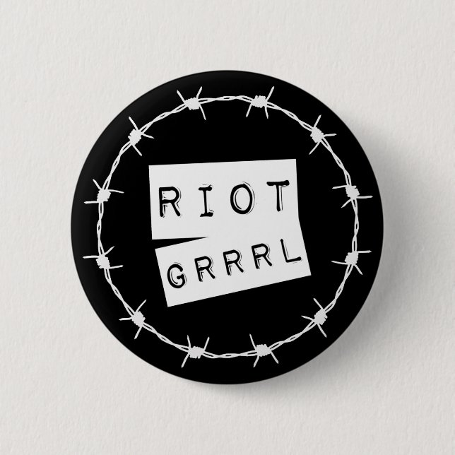 Rond 5 Cm Riot Grrrl Grunge Button Badge (Devant)