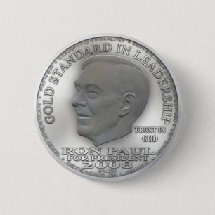 Rond 5 Cm Ron Paul "Interdit" Argent Liberté Dollar... Badge
