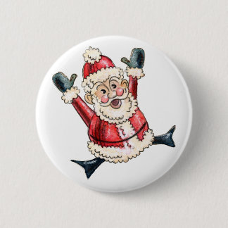 Rond 5 Cm Spirité "Hooray Père Noël !" Badge