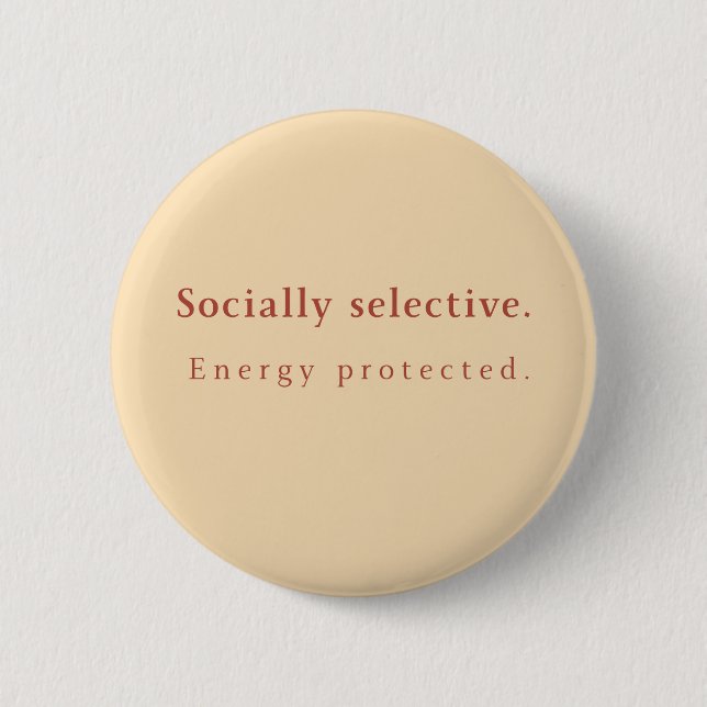 Rond 5 Cm SS Button Pin – Minimalist Neutral Aesthetic Badge (Devant)