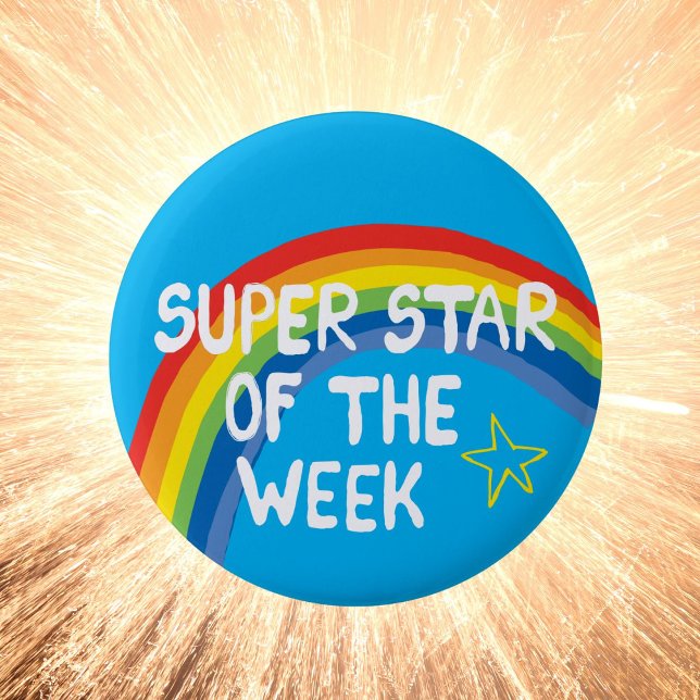 Rond 5 Cm Super Star de la semaine badge (Super star)