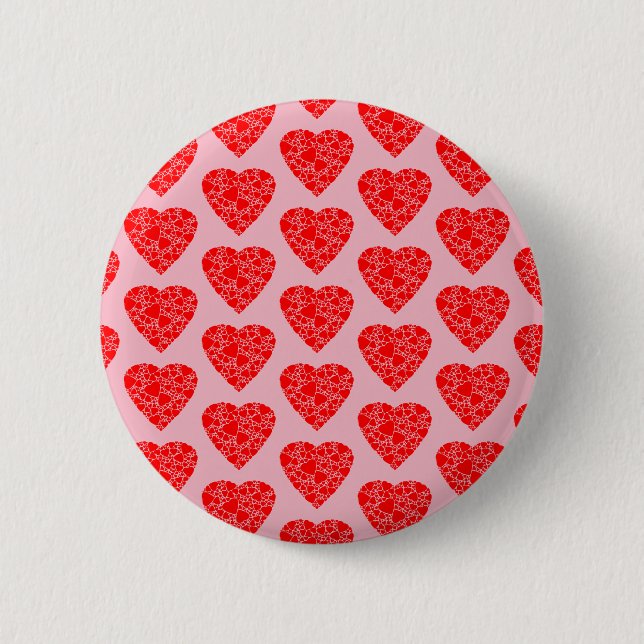 Rond 5 Cm Valentines Day Love Heart Button Badge (Devant)