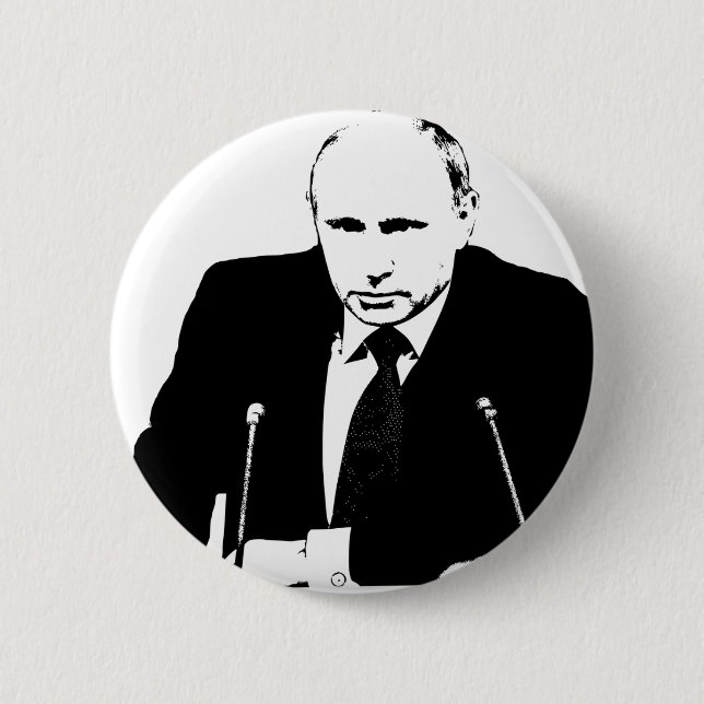 ROND 5 CM VLADIMIR POUTINE NIP RETOUR BADGE (Devant)
