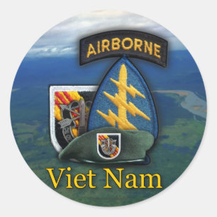 Rond 5e forces spéciales Green Berets flash nam Sticker